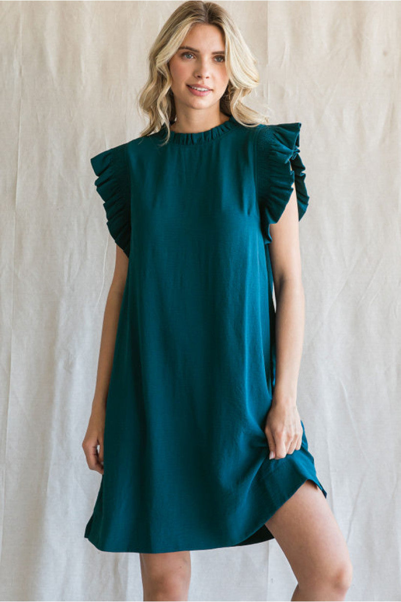 Jodifl Ruffle Sleeve Woven Dress