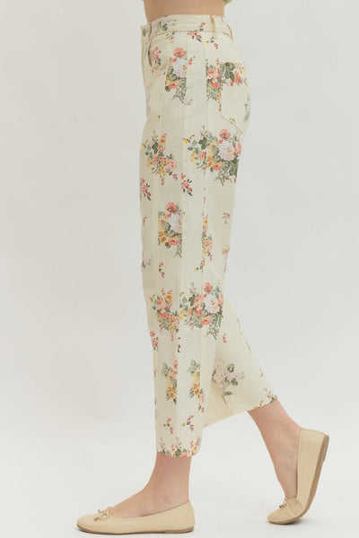 GG Entro Cream Floral Print Pant