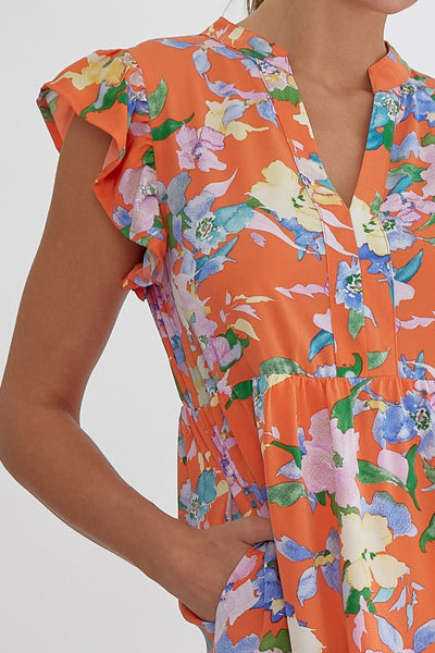 GG Entro Orange Floral Dress