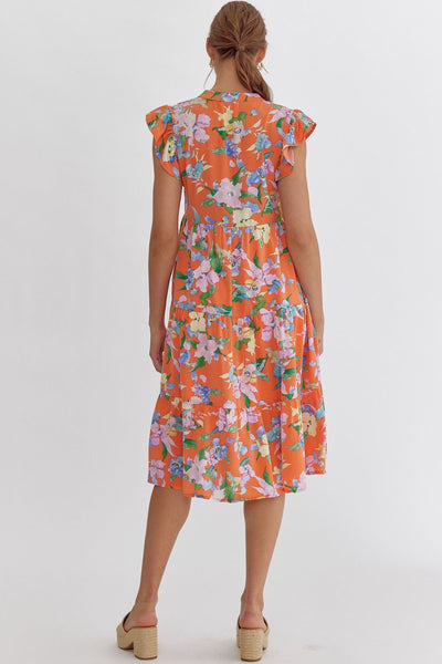 GG Entro Orange Floral Dress