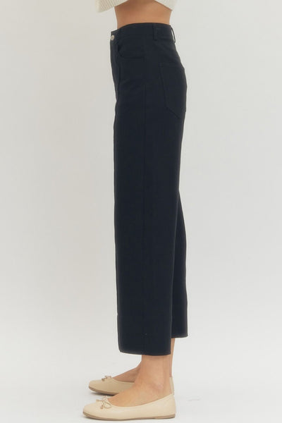 GG Entro Pintuck Solid Black Pant