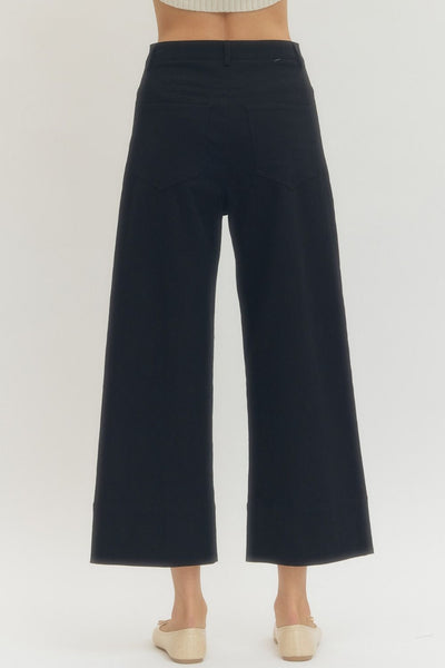 GG Entro Pintuck Solid Black Pant