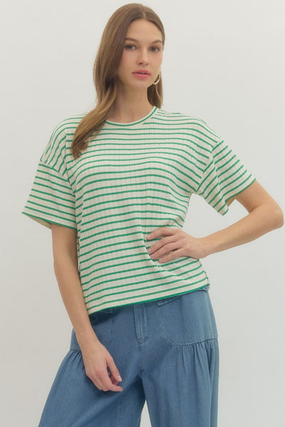 GG Entro Green Stripe Knit
