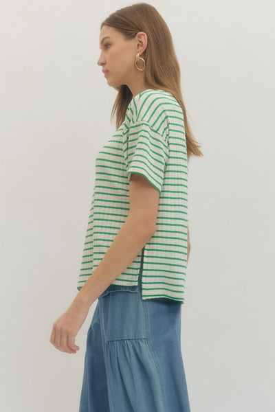 GG Entro Green Stripe Knit