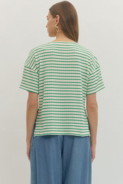 GG Entro Green Stripe Knit