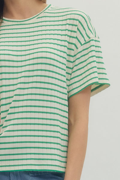 GG Entro Green Stripe Knit