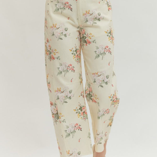 GG Entro Cream Floral Print Pant