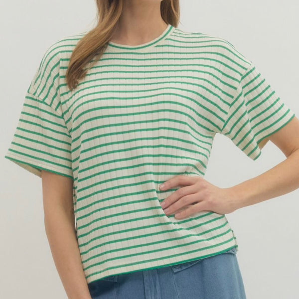 GG Entro Green Stripe Knit